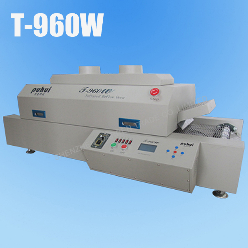 Five-channel temperature reflow machine T-960W 4.5 KW 0-1500mm/min Single reflow soldering welding machine