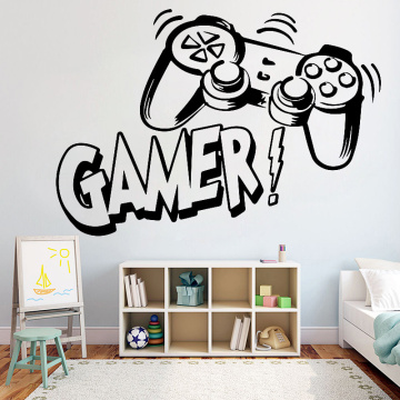 PS4 Gamer Vinyl Wall Sticker For Kids Room Decoration video game wall decals For Kids Bedroom PVC Wall Art mural Y244