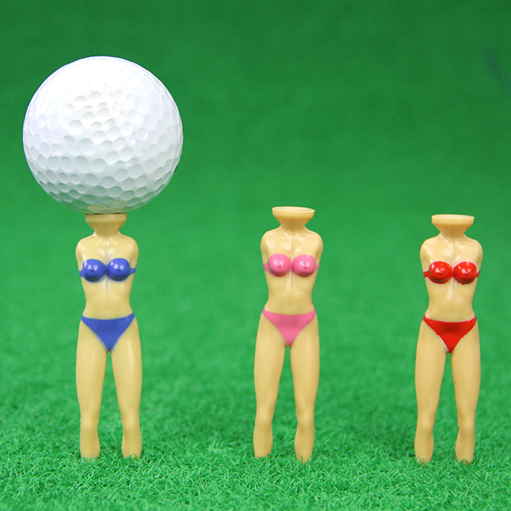 10Pcs/Lot 3 Inch Golf Tees Bikini Plastic Golf Tees Girl Woman Sexy Lady Fun Tools Home Golf Training