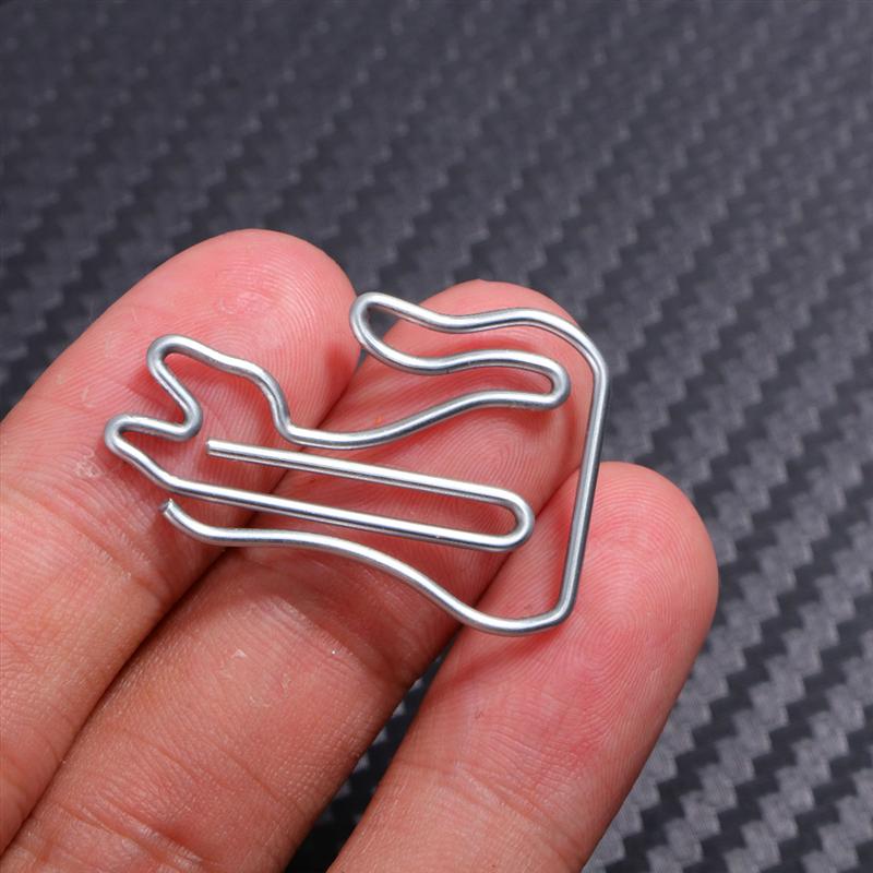 30Pcs Creative File Clamps Adorable Paper Holder Adorable Cute Cat Shaped Paper Clip (Silver)