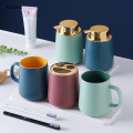 Nordic Style Ceramic Three-piece Suit Home Hotel Bathroom Set Ornaments Shower Gel Lotion Bottle with Tray Decorations