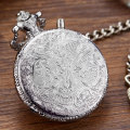 Nw Train Locomotive Engine Pattern LED lighting Flash Quartz Pocket Watch Necklace Pendant Chain Unisex Gifts Clock cep saatie