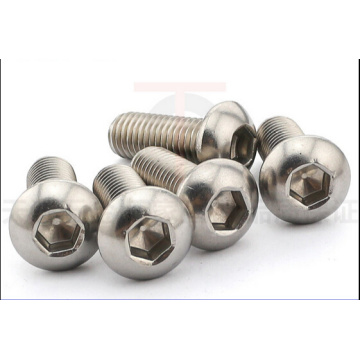 100pcs Stainless steel round head hex socket screws M5*6/8/10/12/14/16/18/20/25/30 mm Round head bolts mushroom head bolt