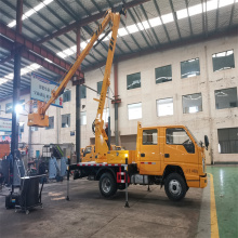 Climbing work vehicle for installing street lights