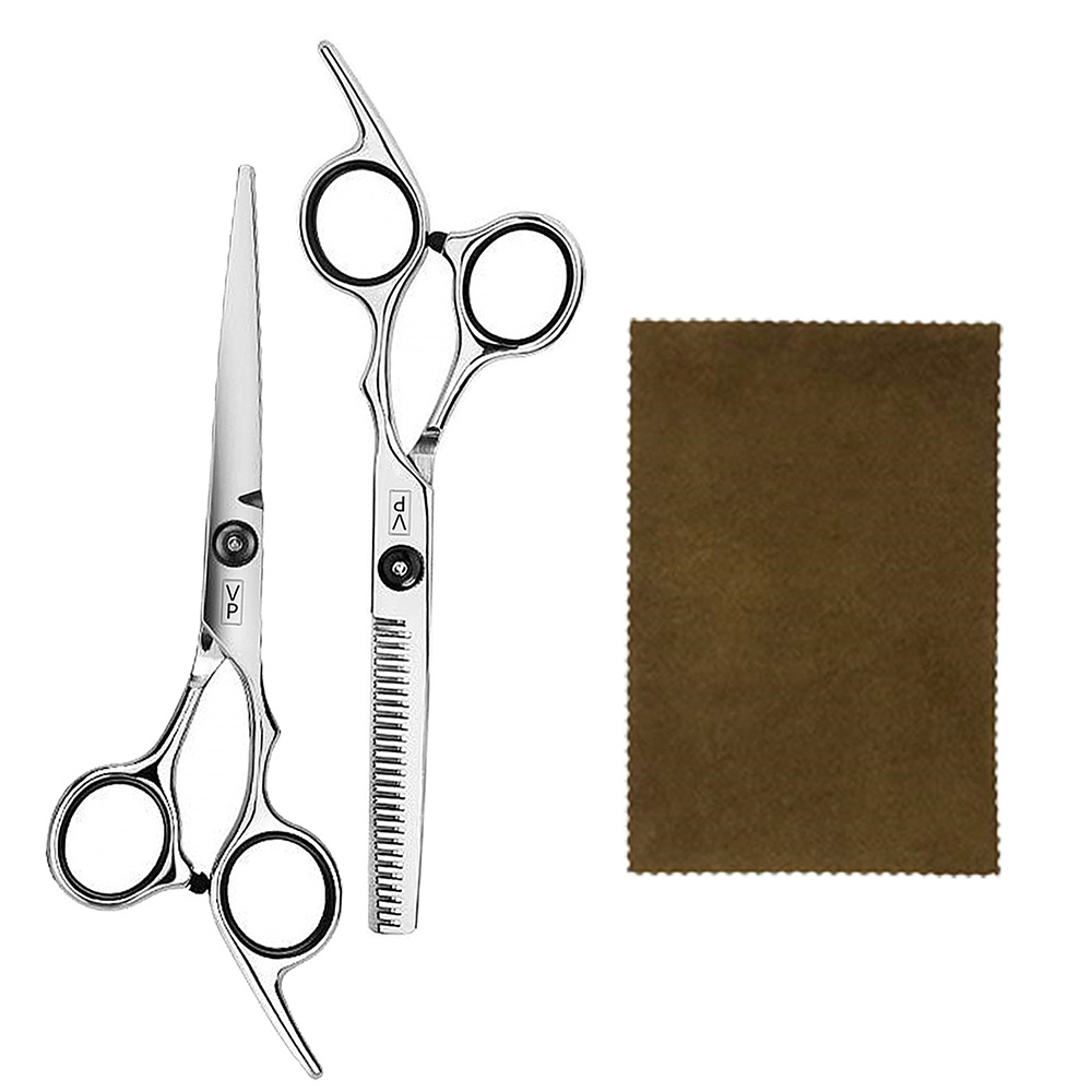 Professional Hairdressing Scissors Kit 6 Inch Stainless Steel Hair Scissors Tail Comb Hair Cloak Hair Cut Comb Styling Tool