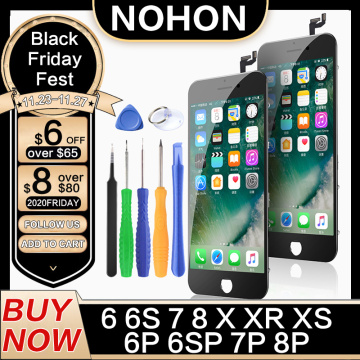 NOHON LCD Display For iPhone 6 6S 7 8 Plus X XS XR Screen Replacement HD 3D Touch Digitizer Assembly AAAA Mobile Phone LCDs Hot