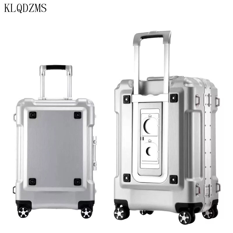KLQDZMS KLQDZMS 20"24"29inch aluminum frame rolling luggage spinner on wheel men women carry on travel suitcase trolley bag