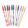 50pcs Colorful Handle Eyelash Brushes Disposable Nylon Grafting Eyelash Brush Eyelash Volume Lip Brush Eye Shadow Makeup Brush