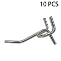 10pcs Home Wall Mounted DIY Accessories Retail Shop Easy Install Durable Workshop Tools Supermarket Pegboard Hook Display Hanger