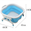 Foldable Foot Basin Silicone Folding Cube Bathroom Plastic Foot Bath Basin Footbath Portable Washbasin Massage Bucket Home Tool
