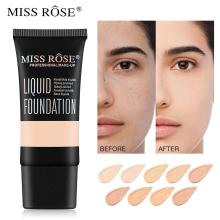 MISS ROSE Base Makeup Matte Liquid Foundation Oil Control Long Lasting Concealer Full Coverage Waterproof Contour Makeup 37ml