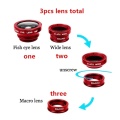 3 In 1 Wide Angle Macro Fish Eye Lens Camera Kits Universal Smartphone Fisheye Lenses For iPhone Samsung Huawei Xiaomi Oneplus