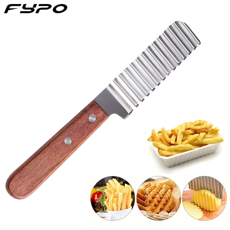 Wave Potato Cutter Slicer Fruit Vegetable Knife Stainless Steel Carrot Edged Knife Kitchen Gadget Cooking Tools Accessories