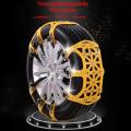 Universal 6pcs/set Car Tire Snow Chains Anti-slip Winter Roadway Safety Tire Chains TPU Thickened Emergency 16.93x14.17in