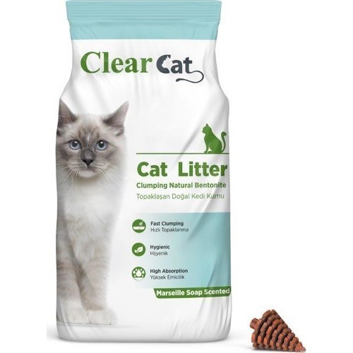 Fine Grain Bentonite Cat Litter Marseille Soap Scented 10 kg x 2 PCs Quality / Shipping from Turkey