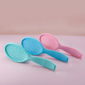 2 Pcs Candy Color Massage Comb For Curly Hair Hollow Smooth Hair Comb Oval Mesh Hairdressing Comb Effectively Open Tangled Hair