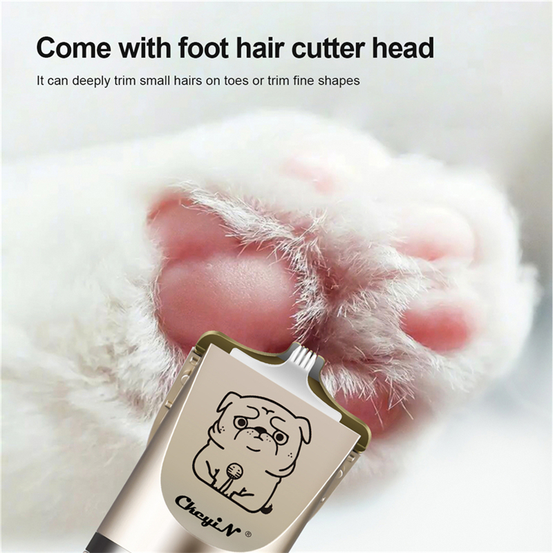 2 In 1 Professional Pet Dog Hair Trimmer Clippers Rechargeable Cordless Cat Animal Shaver Machine Low Noise Blade Cutter Tool 45
