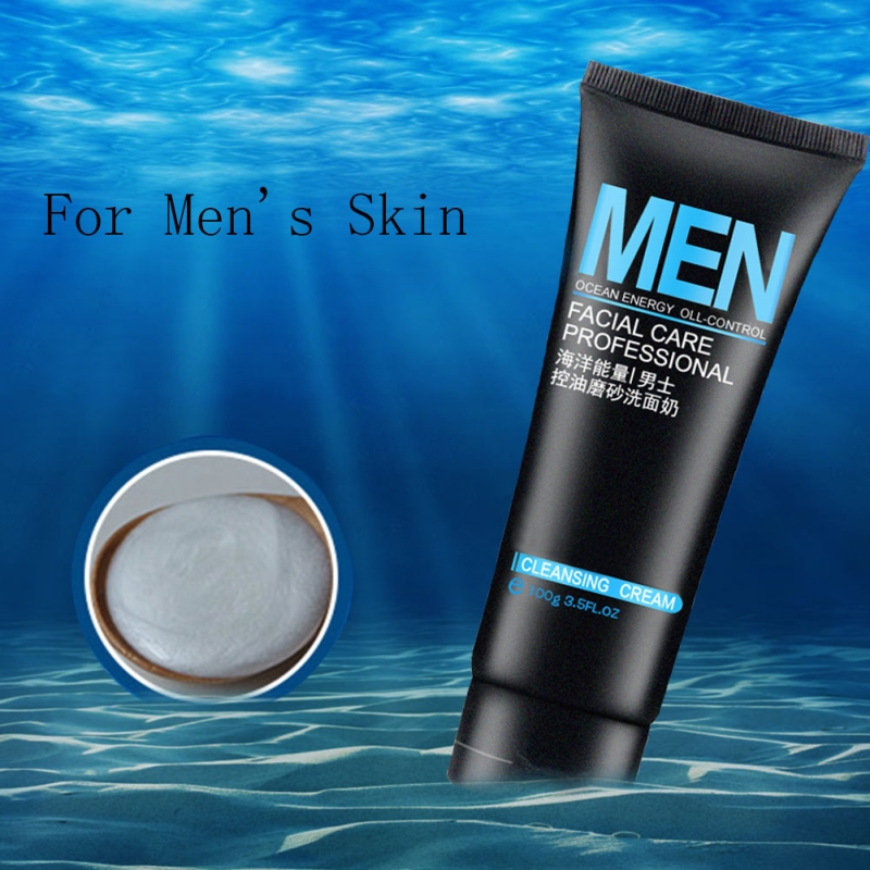 LAIKOU Men Cleanser Face Washing Moisturizing Care Cleansing Blackhead Scrub Deep Skin Oil Remove Control Man T5P3