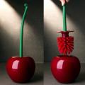 Hot Sale Creative Lovely Cherry Shape Lavatory Brush Toilet Brush & Holder Set,Convenient Toilet WC Bathroom Accessories Set