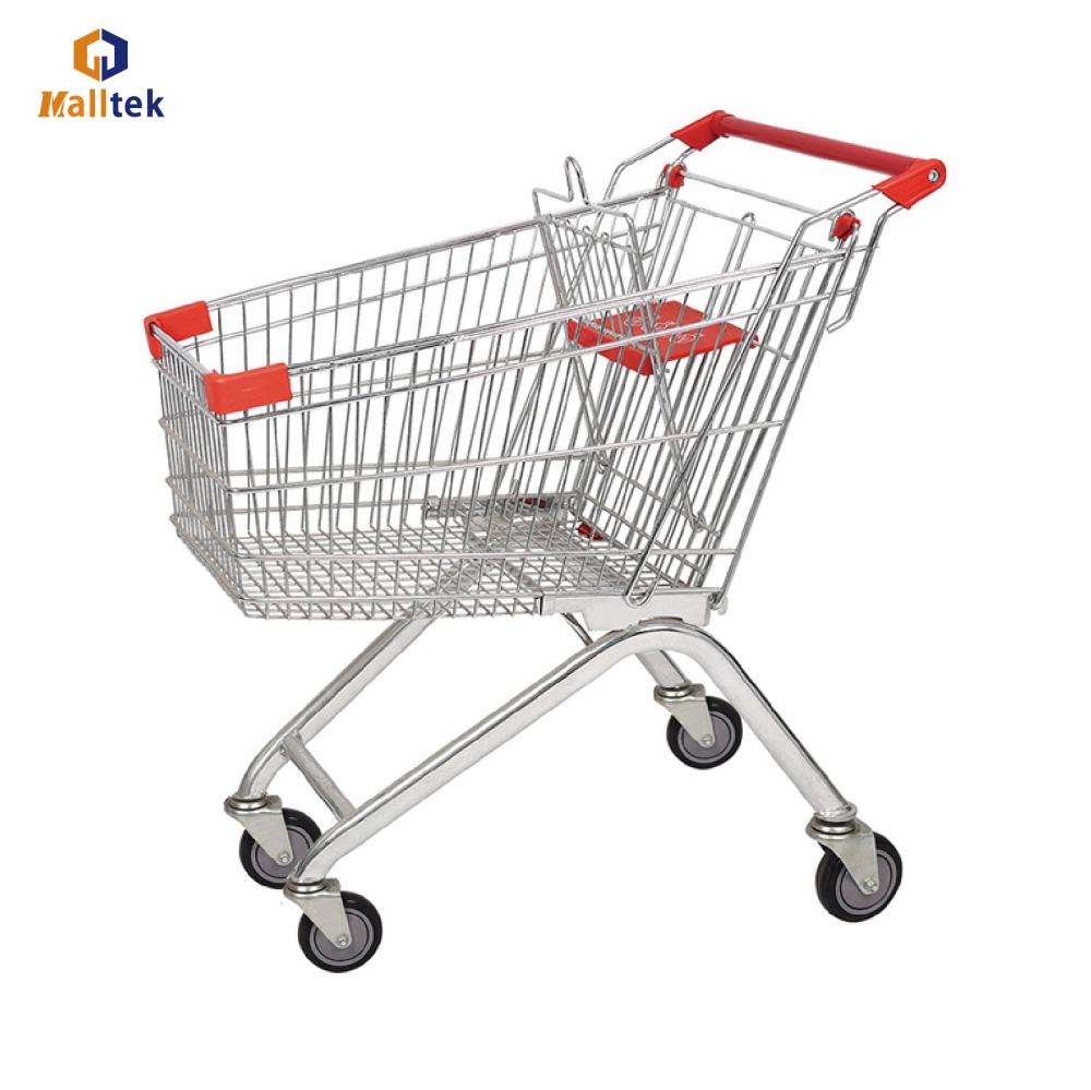 Hot sale New European 80L Metal Shopping Trolley