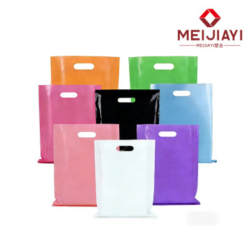 Colored plastic carry-on shopping bag