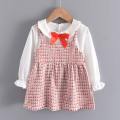 2020 New Spring Newborn Baby Girls Dress Baby Girls Long Sleeve Princess Dress Christmas Solid Color Kids Clothes Red Baby Dress