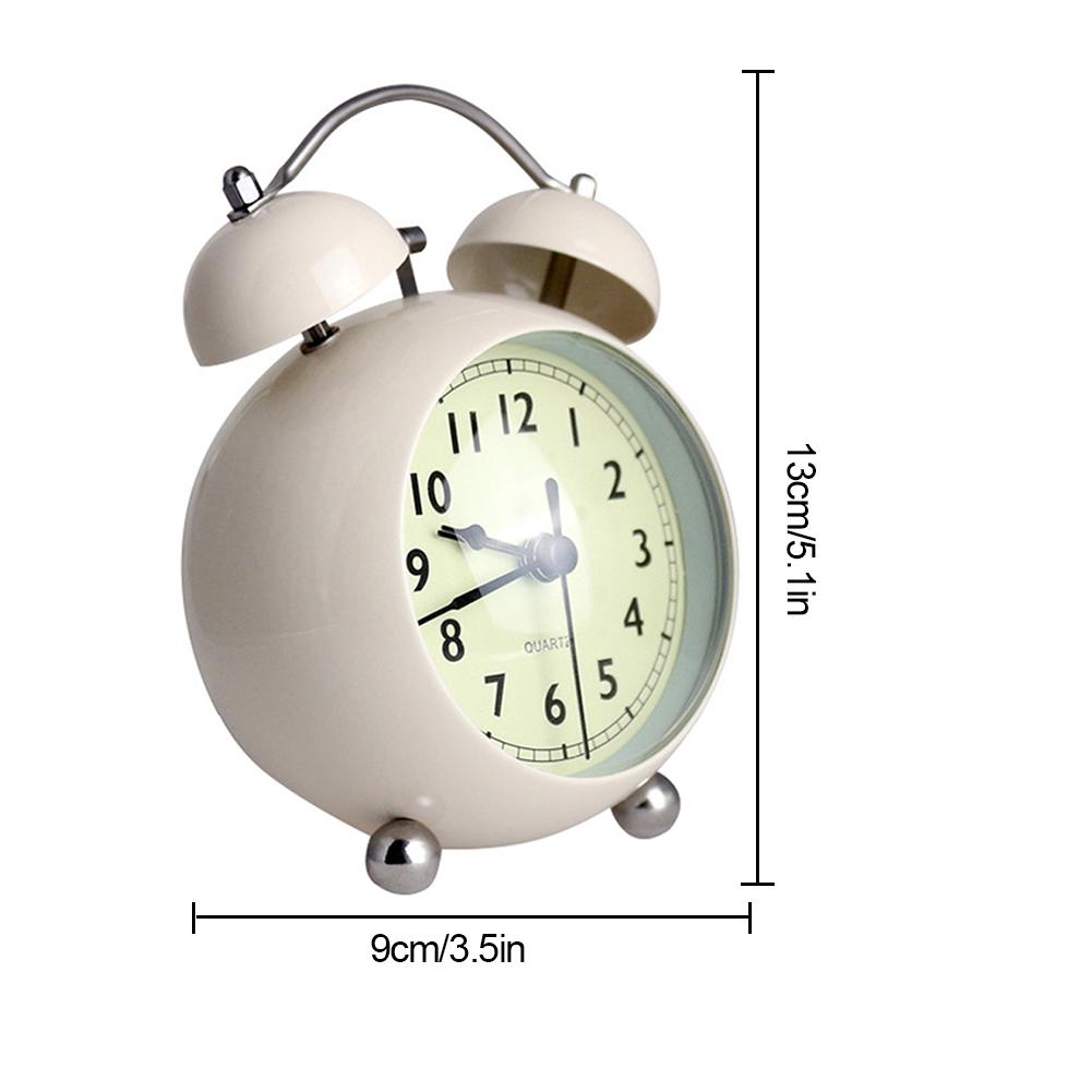 Alarm Clock 3.5 Inch Simple Creative Slacker Alarm Bell Child Student Adult Bedside Desk Table Clock For Bedroom