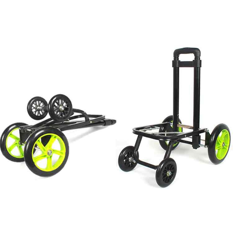 Luggage cart folding hand carts increase wheel portable shopping cart fishing cart dirt road trolley car pull goods trolley