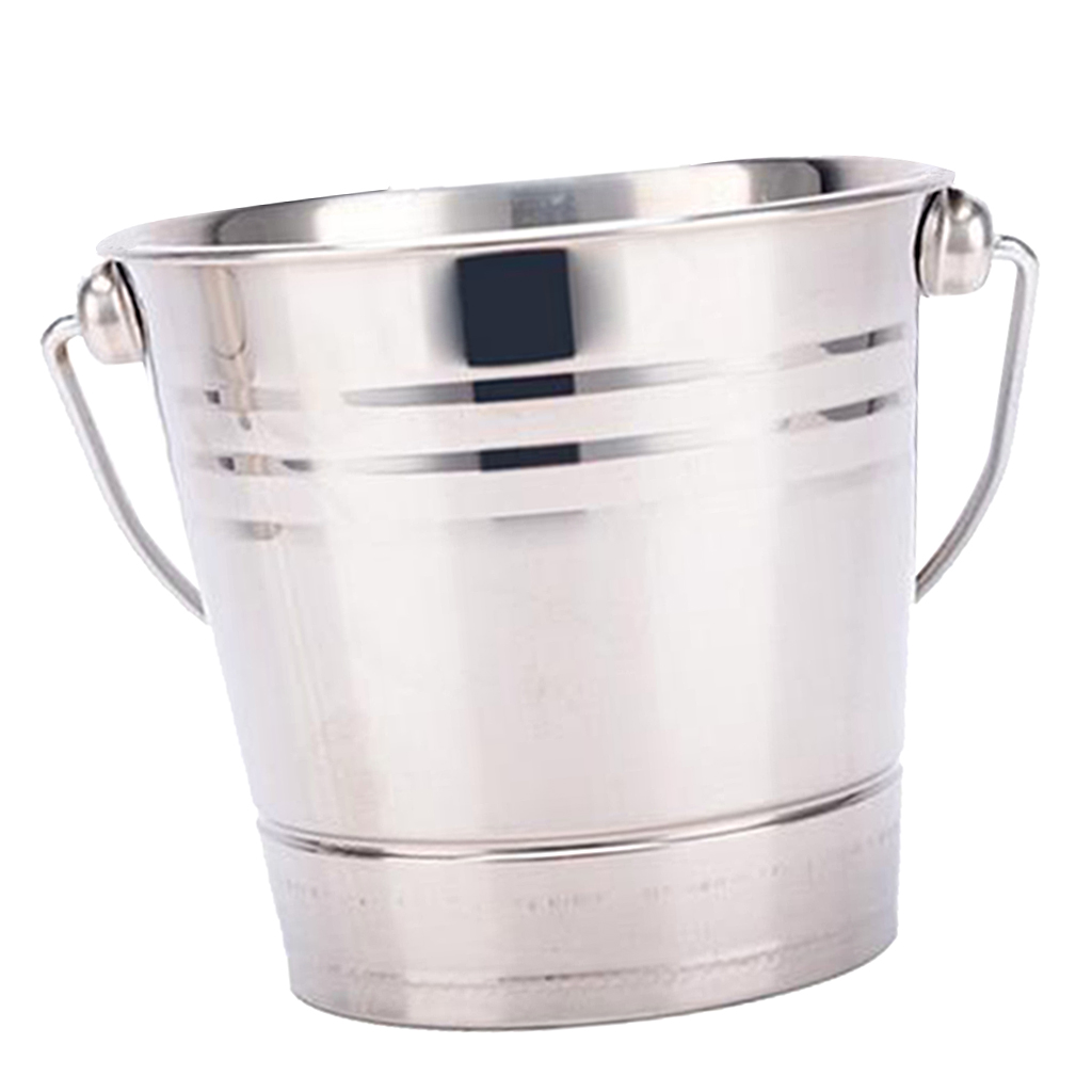 Stainless Steel Ice Bucket Champagne Wine Bucket Cooler for Bar Restaurant