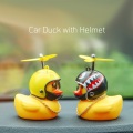New Fashion Car Duck with Helmet Broken Wind Small Yellow Duck Bike Light Road Bike Motor Helmet Car Styling Accessories