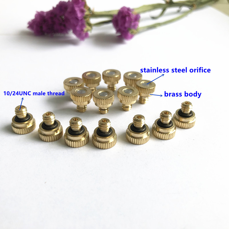 S024 Low pressure atomizing nozzle cooling, humidification, water mist nozzle, brass nozzle, tap water pressure nozzle, sprayer