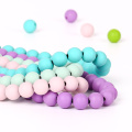 10mm round silicone loose teething beads