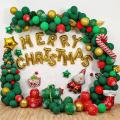 167pcs 2021 New Year Balloon Garland Red Green Merry Christmas Letter Kid Gift Merry Christmas Balloon Arch Christmas Decoration