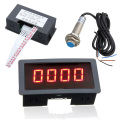 Red LED 4 Digital Tachometer RPM Speed Meter + Proximity Switch Sensor NPN Measuring Instruments