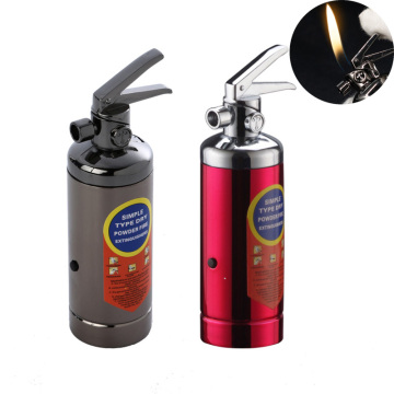 Metal Butane Lighter Funny Fire Extinguisher Shaped Creative Gas Lighters Refillable for Men Cigarette Accessory