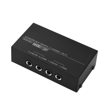 Ultra-compact Hum Destroyer 2-channel Hum Eliminator Noise Filter with 1/4 Inch TRS Inputs Outputs