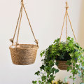 Jute Rope Hanging Baskets Flowerpot Hanging Planter Woven Plant Storage Basket Flower Holder Pot Macrame Plant Hangers 1pc