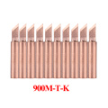 10Pcs/lot Copper Solder Soldering Tip Lead-Free 900M-T-K Welding Tips for 936 Soldering Station