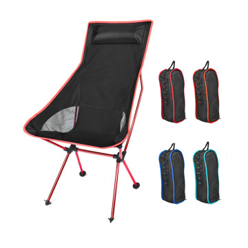 New Outdoor Ultralight Folding Moon Chairs Portable Fishing Camping Chair Foldable Backrest Seat Garden Office Home Furniture