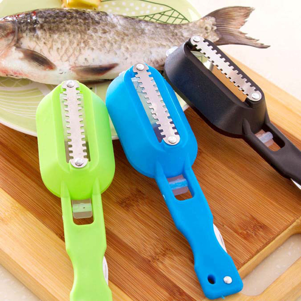 Home Kitchen Accessories Portable Fish Skin Scale Scraper Fish Remover Scraper Peeler Scaler Cleaner Kitchen Gadgets Fish Scrap