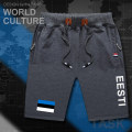 Estonia Estonian mens shorts beach man men's board shorts flag workout zipper pocket sweat bodybuilding 2017 cotton EST Eesti