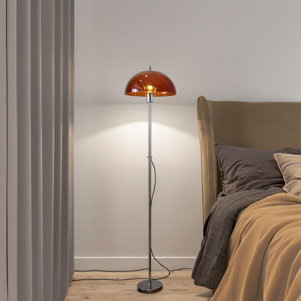 Acrylic-Mushroom-Shade-Floor-Light-Retro-Design