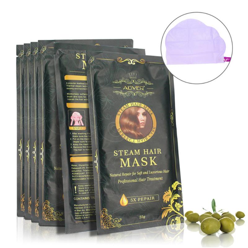 ALIVER Hair Mask Steam Free Film Hair Care Repairs Damage Hair Root Nutrition Soft Baking Oil Repairing Hair & Scalp Mask