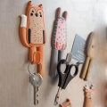Unique Multifunctional Cute Animals Magnetic Hooks Removable Decorative Fridge Sticker Refrigerator Message Magnet Key Holder