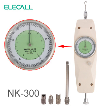 ELECALL NK-300 Analog Dynamometer Force Measuring Instruments Thrust Tester Analog Push Pull Force Gauge Tester Meter