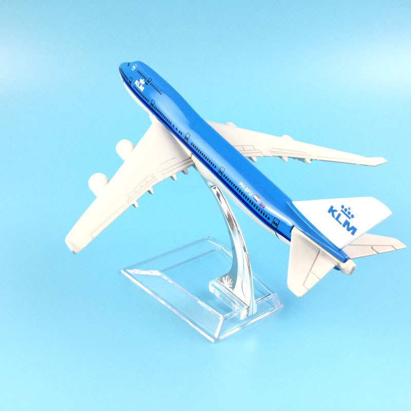 Plane Model Airplane Model 16cm KLM Royal Dutch Boeing 747 Aircraft Model 1:400 Diecast Metal Airplanes Plane Toy Gift