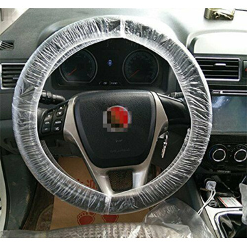 100pcs Car Disposable Plastic Steering Wheel Cover Waterproof Elastic Trim Disposable Truck Car Steering Wheel Covers Films