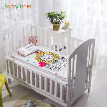 Babyinner Crib Mat Cooling Summer Mattress Breathable Kids Ice Silk Mat for Bed Infant Sleeping Pad Baby Bedding Set with Pillow