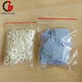 100Pcs TO-220 Transistor Plastic Washer Insulation Washer + 100Pcs TO-220 Isolated Silicone Pad Sheet Strip