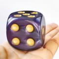 Solid Acrylic 40MM Jumbo DND Dice 6 Sided with Pips, Large Pearl and Moonstone Colored D6 Dice, Big Playing Dice Party Dice